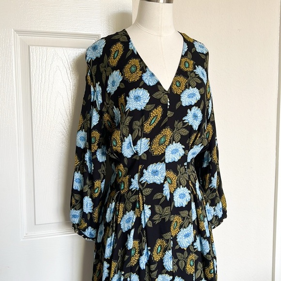 SANDRO Brut Floral Mini Long Sleeve Dress - Picture 4 of 10